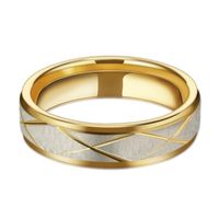 Anéis de casamento homens homens aço inoxidável fosco de dedo ouro prateado color