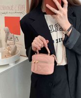 Small fragrance Lingge chain bag pink small Portable Single Shoulder Messenger Bag Mini mouth red mobile phone