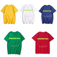 Equipe de basquete de moda camiseta homens mulheres hip hop mangas curtas homens de alta qualidade impressão digital t-shirt 5 cores tamanho m-xxl
