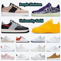 1 low mens Running shoes University Gold Purple Skeleton Touch of Gold Go The Extra Swingman 75th Anniversary First Use Paisley men women trainers sports sneakers