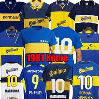 Diego Maradona Retro Boca Juniors Soccer Jerseys 1981 90 94 95 96 97 99 2001 02 03 04 05 10 11 Classic vintage Palermo Veron mangas compridas