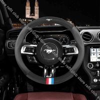 Moda antullip de volante de couro Brial respirável para Ford Mustang Shelby GT T70 T80 Shape redonda AUOT Peças J220808