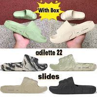 Avec Box Slides Designer Pantoufles Chaussures Sandales D'été Plage Floral En Cuir Caoutchouc Appartements Sandale plate-forme de luxe