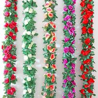 Dekorative Blumen Kränze künstliche Rose 1pcs niedriger Preis Seide für eine Hochzeitsbogengirland