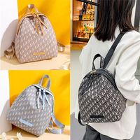 Double female fashion Single Messenger printed backpack leisure travel large capacity schoolbag 60% off outlet store