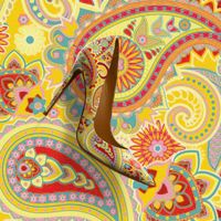 Vestido sapatos rasos de ponta pontiagudiva figura de girassol estampado estiletto salto alto bombas de couro misto color couro clássico feminino shoesset