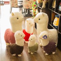 New Alpaca Plush Toy Cute Animal Doll Soft Cotton Stuffed Doll Home Office Decor Kids Girl Birthday Christmas Gift
