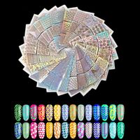 Nail Art Kits 6 12 18 Sheet Irregular Hollow Out Sticker DIY Tip Transfer Stickers Accessories French Tips Stamping Manicure Tools261S