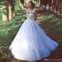 New Arabic Wedding Gown with Straps Lace Plus Size Wedding Dresses Puffy Tulle Skirt Big Size Vestidos de Noiva Custom Made