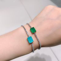 Net Red Small Fresh Korean Fashion Simulation Emerald Imitation Palaiba Bracelet IR30287r