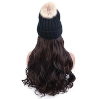 Gorro/caveira tampas de esqui chapéus de inverno gorro de peruca de cabelo para menina pendurar algodão natural feito damas malhas hatbeanie/crânio beani