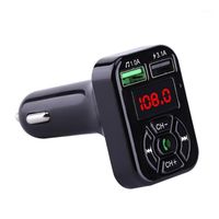 Car Bluetooth 5.0 FM Transmitter Dual USB Fast Charger 3.1A Aux Car Kit Hands Audio Receiver Auto MP3 Player FM Modulator1226F