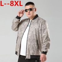 Jackets masculinos 10xl 8xl Grande Jaqueta Casual de Bomber Bomber Men Primavera Autumn Outerwear Mandarin Menswear Mens para Caatadores Male