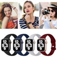Силиконовый ремешок для Apple Watch Band 40 мм 44 мм 45 мм 41 мм 38 мм 42 -мм умные часы Smart Watch Band Bracelet Iwatch Series 6 5 4 3 SE 7