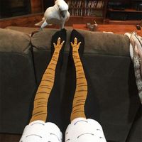 Calcetines para hombres hombres divertidos 3D estampado de pollo caricatura cosplay alta flexibilidad callos calcandades de algodón de algodón