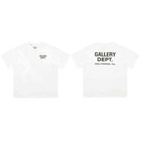 Мода американский бренд Galery Dept Письмо печатает Vibe стиль мужская и женская пара с коротким рукавом футболка