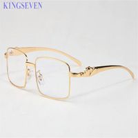 top quality mens sunglasses for men clear full semi rimless glasses attitude gold silver Leopard Metal alloy frame women sunglasse225L