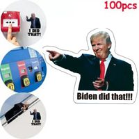 100pcs Joe Biden لقد فعلت ذلك ملصقات السيارات المضحكة المضحكة ملصق DIY شارات عاكسة ملصق سيارات دبابة وقود الكمبيوتر المحمول