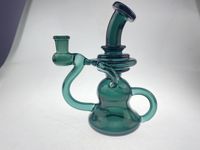 Biao glass double arm recycle style with lake green smoking Pipe oil rig hookah beautifully designed welcome to order price concessions