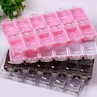 12 Grids Clear Empty Nail Art Tips Beads Decor Jewelry Storage Box Holder Case274H