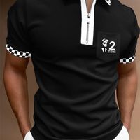 Fashion Casual Polo Shirts Men Short Sleeve Turndown Collar Zipper Design Tops Harajuku Mens Streetwear Camisas de Hombre 220622
