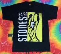 Camisetas para hombres Vintage 1994-94 Voodoo Lounge Tour Tour Camisa de concierto Brockum Band Tee