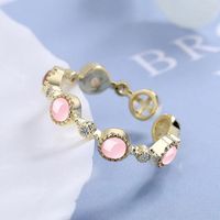 Anillos de clúster 2022 joyería de fiesta de anillo dulce y lindo cristal rosa redondeador circón accesorios de boda accesorios clúster