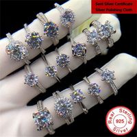 Luxus silberne Farbe 925 Ehering -Ringe für Frauen Geschenk für Damen lieben Großhandel Lose Bulk Schmuck 220728