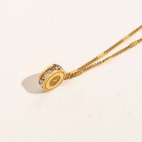 Letra de moda de luxo letra de designer de pingentes de colar cadeia de gargantilha cristal 18k colares de aço inoxidável banhado a ouro jóias de casamento zg1295