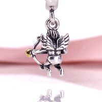 Authentic 925 Sterling Silver Cupid Dangle charm Fit DIY Pandora Bracelet And Necklace 791251305l