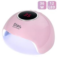 Star 6 Lámpara de uñas UV de la secadora de uñas para manicura seca de uñas gel lámpara de esmalte de hielo 12 sensor de auto led 30s 60s 90s Art Tools243s