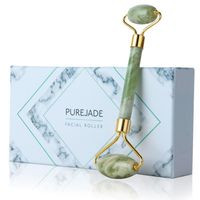 High Quanlity Light Green jade roller massager with Gift Box Natural Noise Roller Anti-aging V face Beauty Heathy care Tool2172