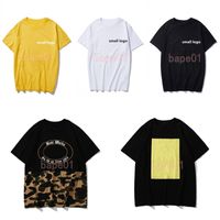 Ünlü Erkek Tasarımcı T Gömlek Rahat Kısa Kollu Yaz T-Shirt Çiftler Küçük Logo Pamuk Tees Boyutu M-3XL