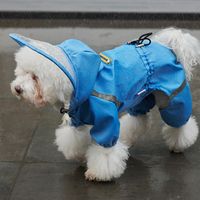 Ropa de ropa para perros impermeable impermeable transparente capucha grande monstruos de lluvia para pequeños perros grandes grandes suministros de mascota de cintura ajustable