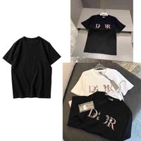Designer Vintage Oversized Sweat Luxe Diior T Shirt Europe America Fashion Summer New Cotton Round Neck Printed Lovers Short Loose Casual Sports Style Letter Tshirt