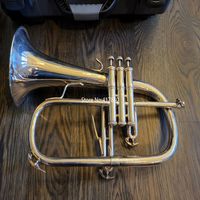 High Quality Bach Flugelhorn Bb Trumpet 183 Silver Popular Musical instrument Professional With Case 299Z
