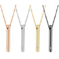women opened perfume bottle pendant stainless steel gold plated small chain necklace set2483