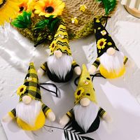 Decoración de fiestas 2022 Festival de abejas Muñeca sin rostro Bumble Gnome rayado Escandinavo Tomte Nisse Sueco Elfos de miel Regalos para el hogar Juguetes