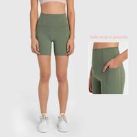 L-178 High-Rise Yoga Pants With T-Line Naked Feeling Elastic Tight Women Fitness Hot Trousers Slim Fit Sweatpants Side Drop-in Pockets