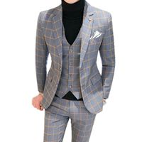 Men' s Suits & Blazers Men Dress Pants Vest 3 Piece Set ...