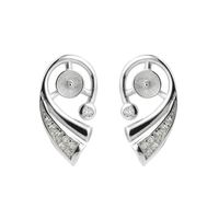 Blank Earring Base Pearl Settings 925 Sterling Silver Stud Earrings Findings DIY Jewellery Making 5 Pairs280t