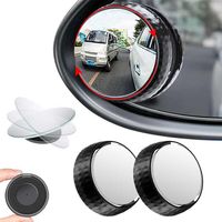 Espelho de ponto cego de carro vidro redondo HD com espelho de vista traseira convexo emoldurada com otário ajustável em grande angular para carros SUV caminhão212e