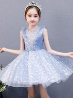 Kız Elbiseleri Prenses Kısa / Mini Çiçek Kız Düğün Tül Kapağı Kollu Mücevher Boyun Solidgirl's ile