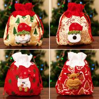 Christmas Decorations Creative Santa Claus Sack Gift Presents Bag Tree Candy Bags Wine Stocking Bottle Xmas Decoration 2022Christmas