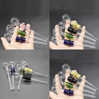Wholesale Newest Design colorful 14cm pyrex glass oil burner pipe glass tube nails smoking hand tobacco pipes