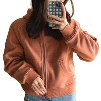 2022 여자 재킷 요가 요가 착용 스쿠버 풀-zip 까마귀 후드 땀 셔츠 최고 품질 버전없이