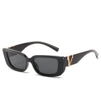Small Frame V letters Sunglasses For Women 2021 Luxury Brand Designer Fashion Ocean Sun Glasses Men Retro Square Shades1888