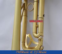 Matt Brass Trumpet horn Monel Valves With 2 Mouthpiece Leather Case