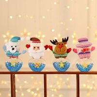 Christmas Decorations Candy Jar Gift Bags Santa Claus Reindeer Bear Cartoon Storage Box For Sweet Cookies Ornament Treats ContaiChristmas De