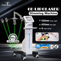 Popular 6 Laser Lamps Lipolaser Weight Loss Fat Reduction Diode Lipo Laser Slim Beauty Machine
